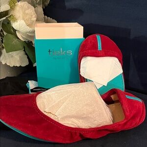 Tieks Rouge Suede Ballet Flats